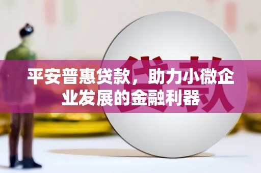 开县平安普惠贷款，助力小微企业发展的金融利器