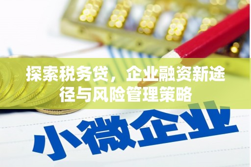 开县探索税务贷，企业融资新途径与风险管理策略