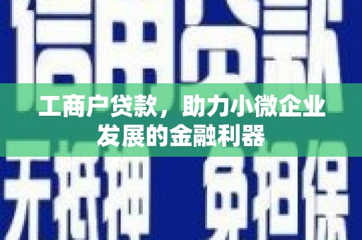 开县工商户贷款，助力小微企业发展的金融利器