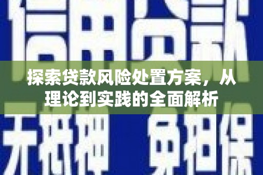 开县探索贷款风险处置方案，从理论到实践的全面解析