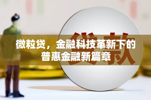 开县微粒贷，金融科技革新下的普惠金融新篇章